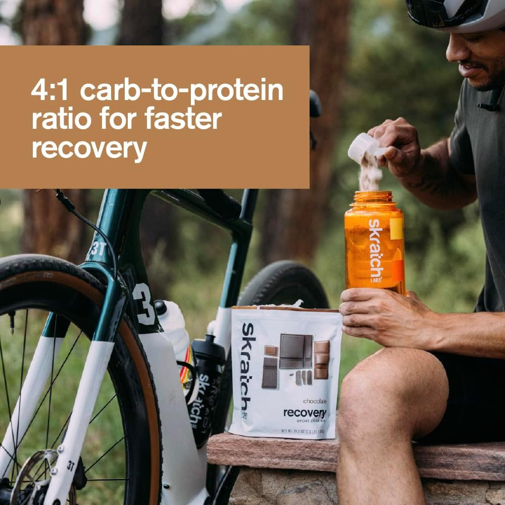 Post Workout Recovery Drink Mix with Chocolate, (21.2 Oz, 12 Servings) with Comp