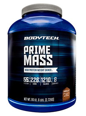 Prime Mass – High Protein Weight Gainer Powder – Chocolate (6 lbs./8 Servings)