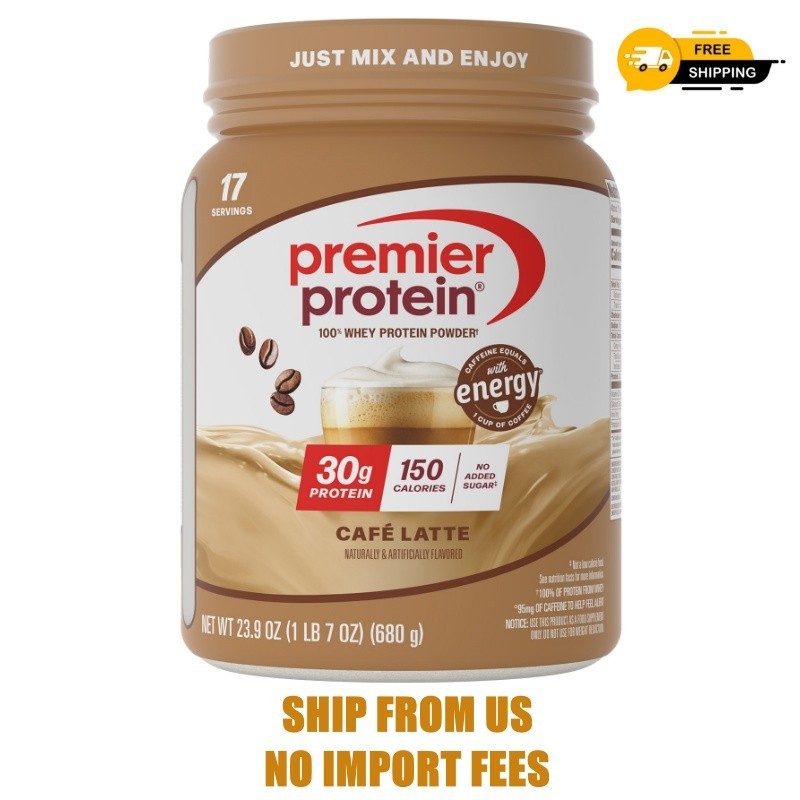 Premier Protein 100% Whey Protein Powder, Café Latte, 30g Protein, 23.9 oz, 1.5l
