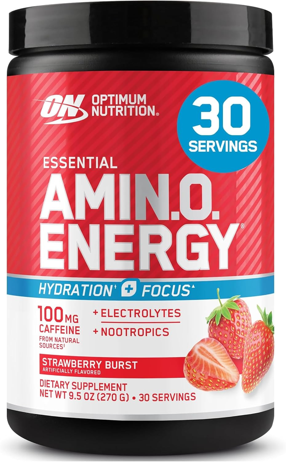 Amino Energy Powder plus Hydration, with BCAA, Electrolytes, and Caffeine, Pine