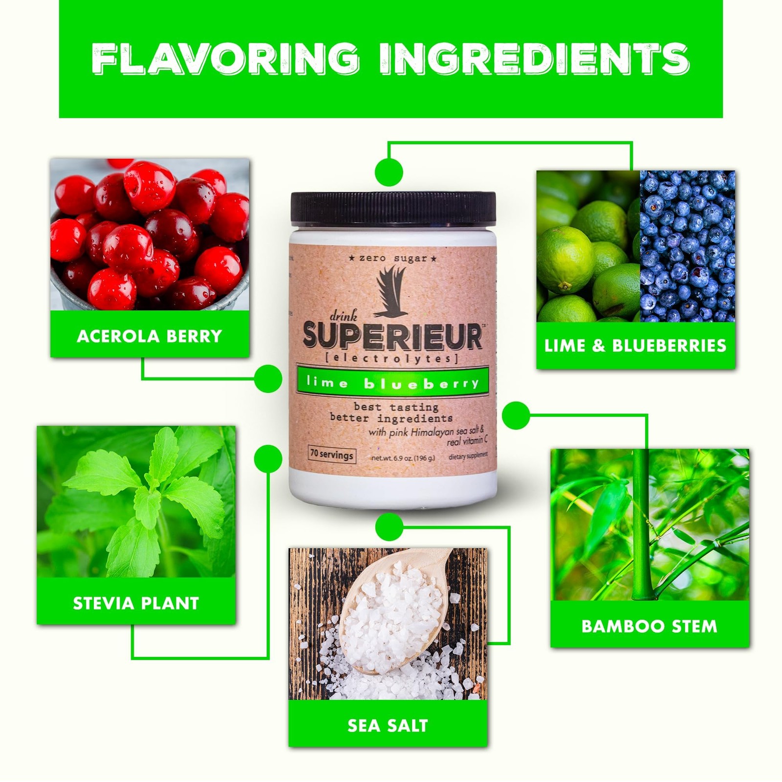 Superieur Electrolyte Powder Packets – Vegan 14 Servings, 14 Servings