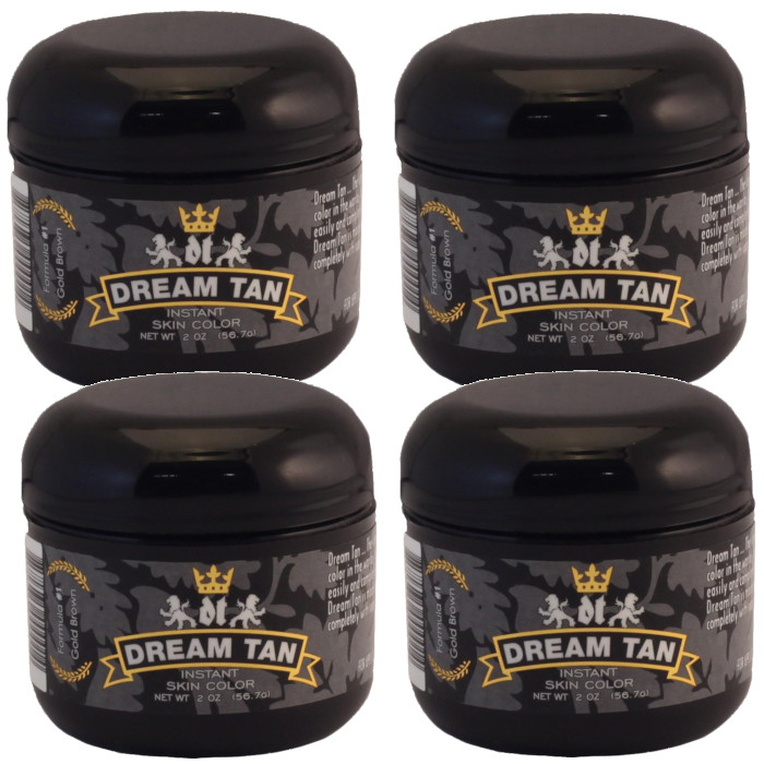 Dream Tan Instant Skin Color Formula #1 – Gold Brown 2 oz Each (Pack of 4)