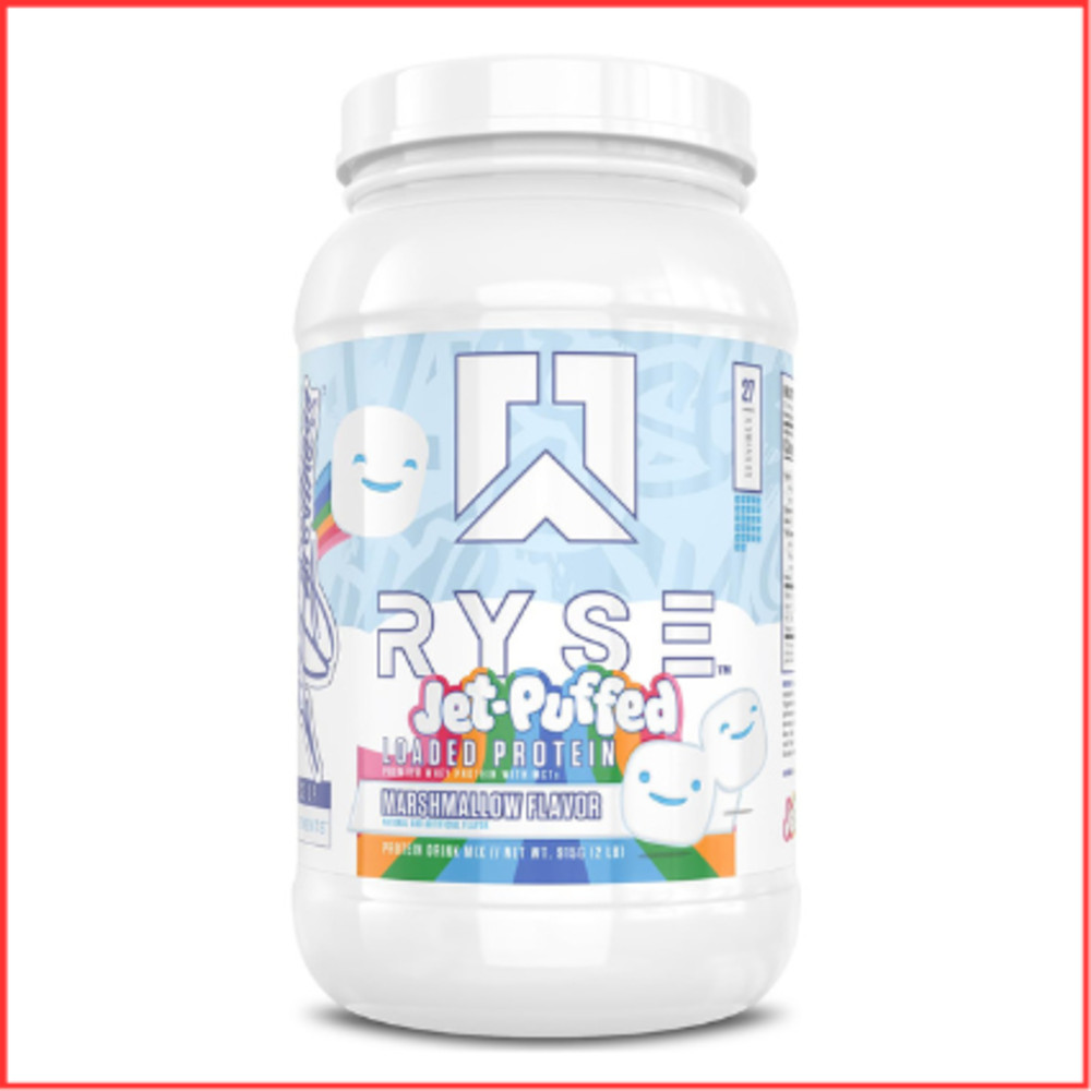 LOADED PROTEIN POWDER Prebiotic Fiber Jet-Puffed Marshmallow 27 Servings RYSE