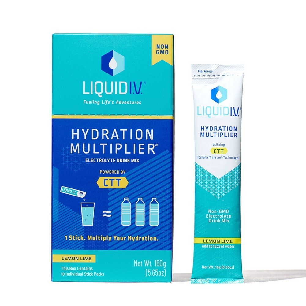 11/26 Liquid I.V. Hydration Multiplier Vegan Powder – Lemon Lime – 10ct