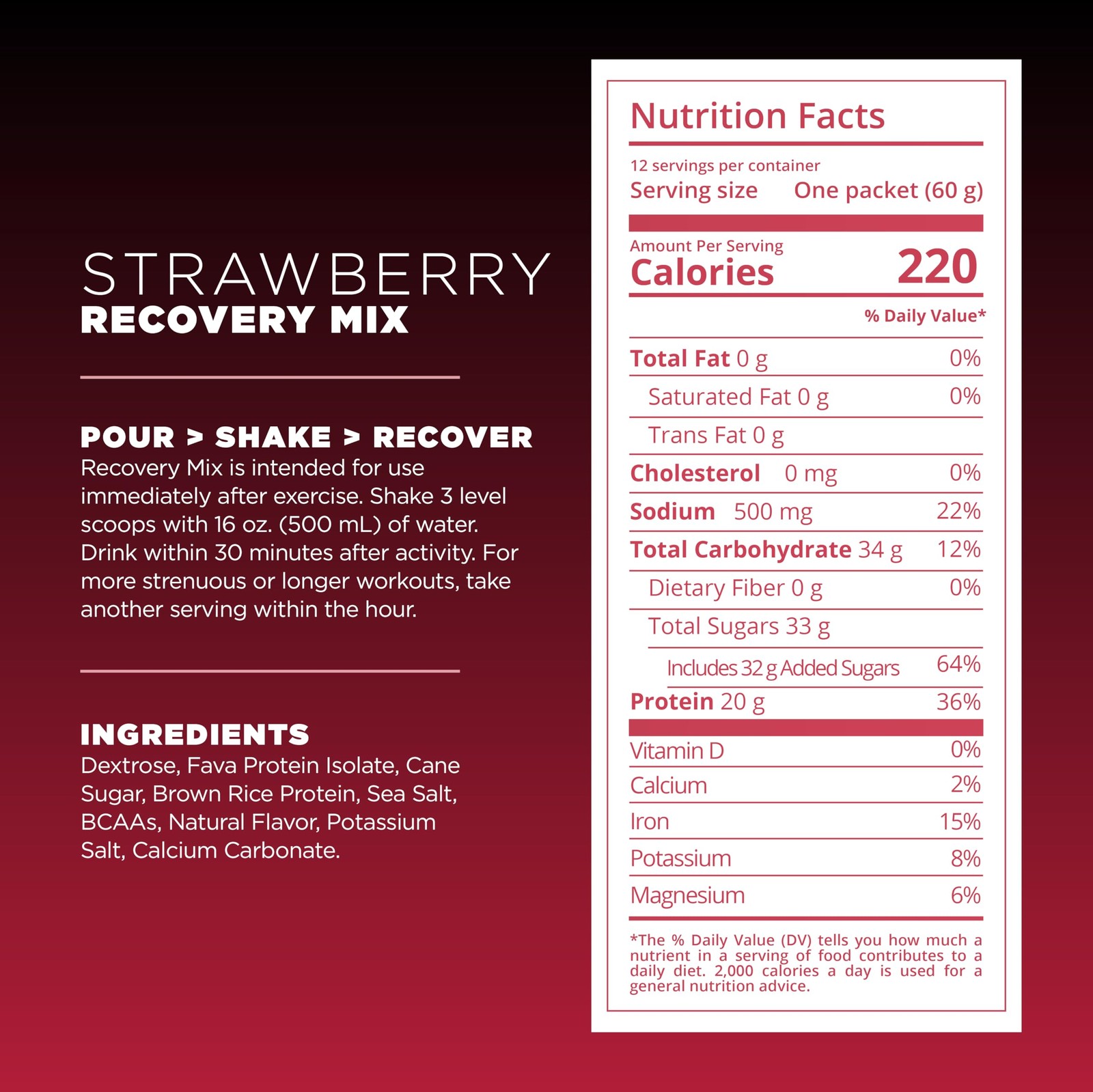 Tailwind Nutrition Recovery Mix, 20 Grams Complete Protein, Carbohydrates, and E