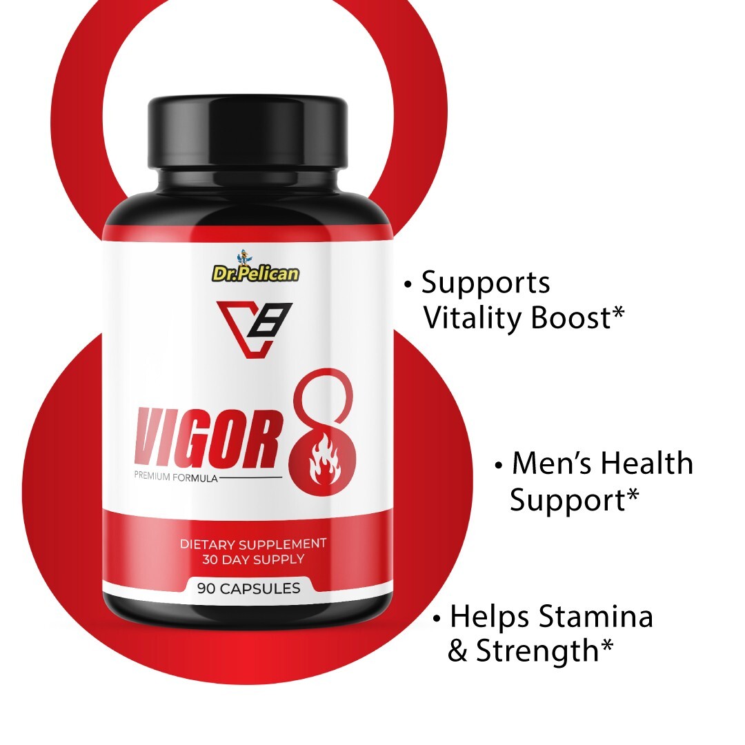 Vigor8- Bodybuilding & Men’s Health Support- 12 Bottles- 1080 Capsules
