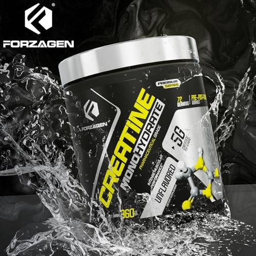 Creatine Monohydrate Powder Unflavored Micronized 72 Servings