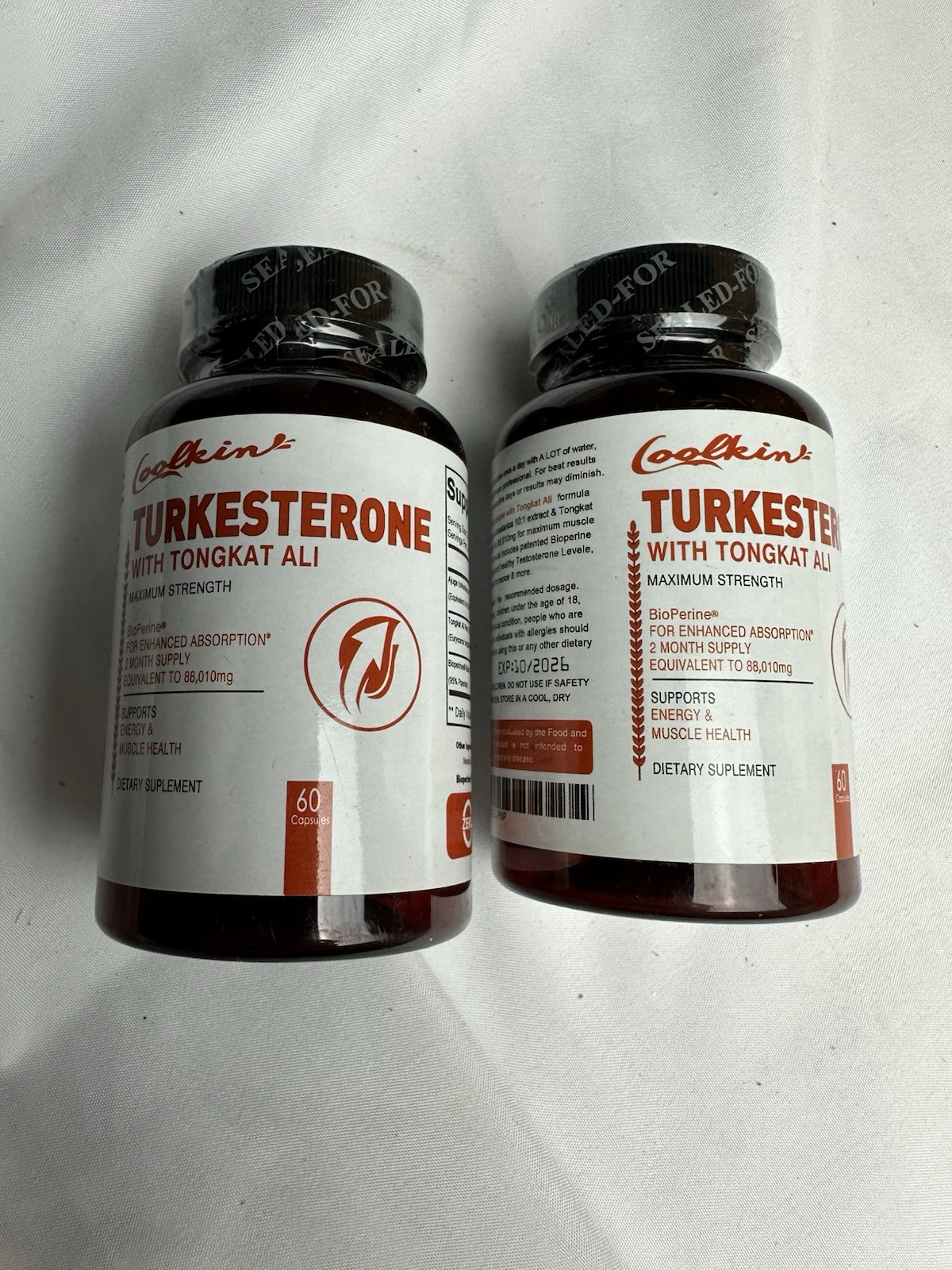 2 Coolkin Turkesterone with 60 Caps Energy Muscle Health Exp 10/26