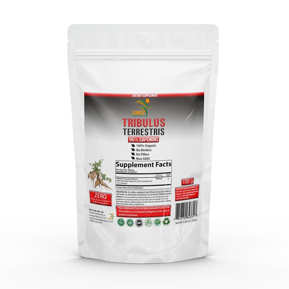 Tribulus Terrestris EXTRACT 95% Saponins Pure Powder Test Booster, Aphrodisiac
