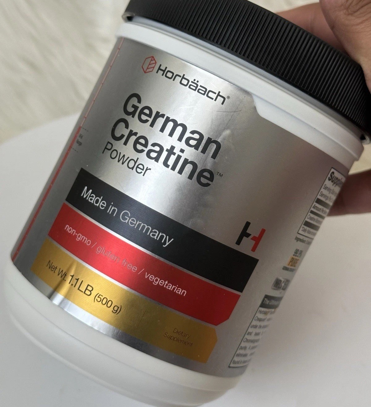 Horbäach German Creatine Powder, 1.1 LB (500 g) EXP 01/2029
