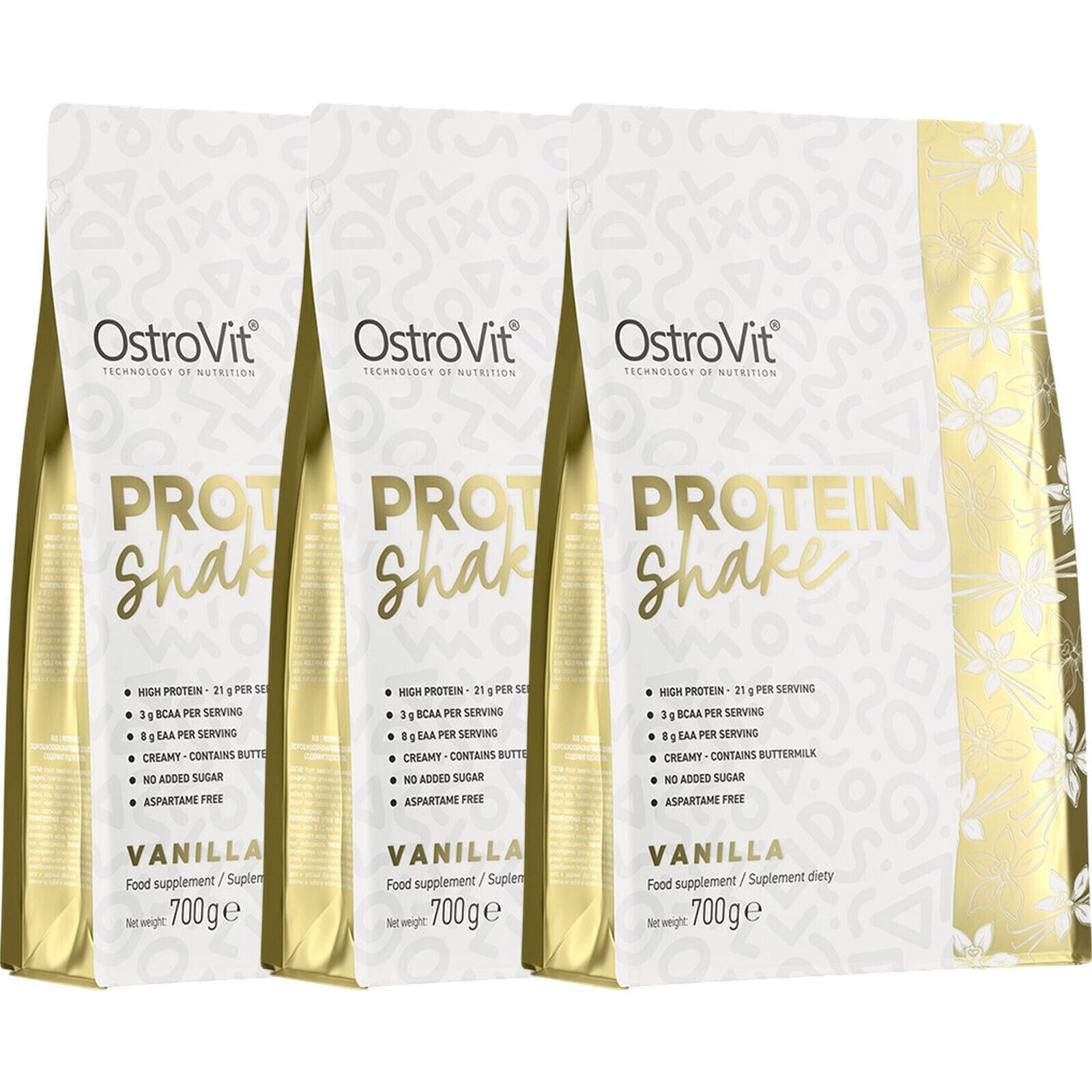 PROTEIN SHAKE 700 G -High protein, No sugar, Creamy consistency, Low fat content