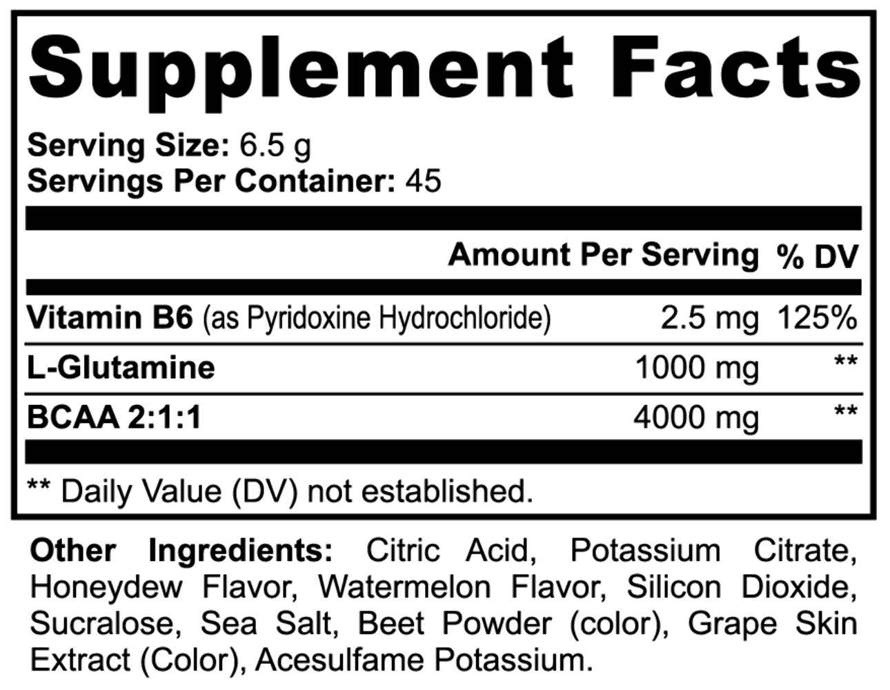 BCAA Post Workout Powder (Honeydew/Watermelon) for Building Lean Muscle