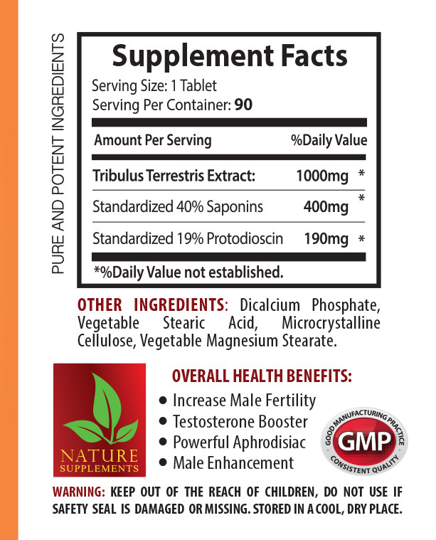 Tribulus Terrestris Extract – Testosterone Booster – Muscle Mass Gainer – 3B