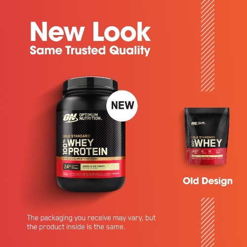 Optimum Nutrition Gold Standard 100% Whey Protein Powder – Vanilla Ice Cream