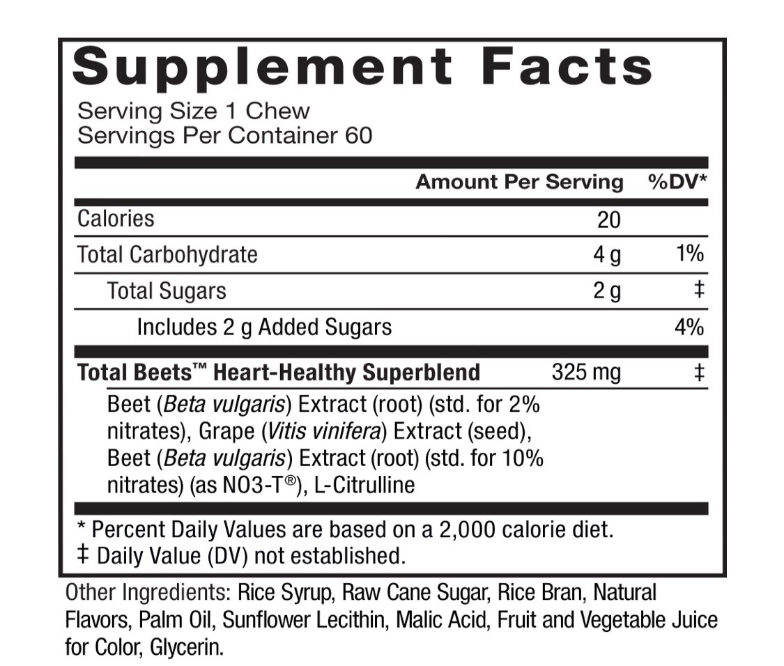 *Wow!* TotalBeets SuperGood, Açaí, Soft Chews,Grape Seed Extract,Beet Powder
