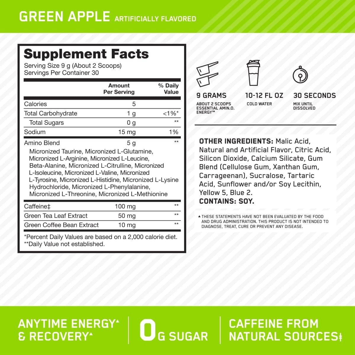 Amino Energy – Pre Workout with Green Tea, BCAA, Amino Acids, Keto Friendly, …