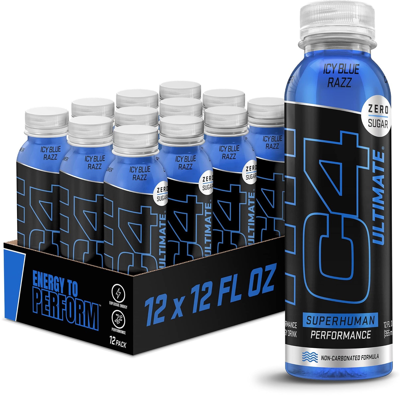 C4 Ultimate Non-Carbonated Zero Sugar Energy Drink, Pre Workout Drink + Beta …