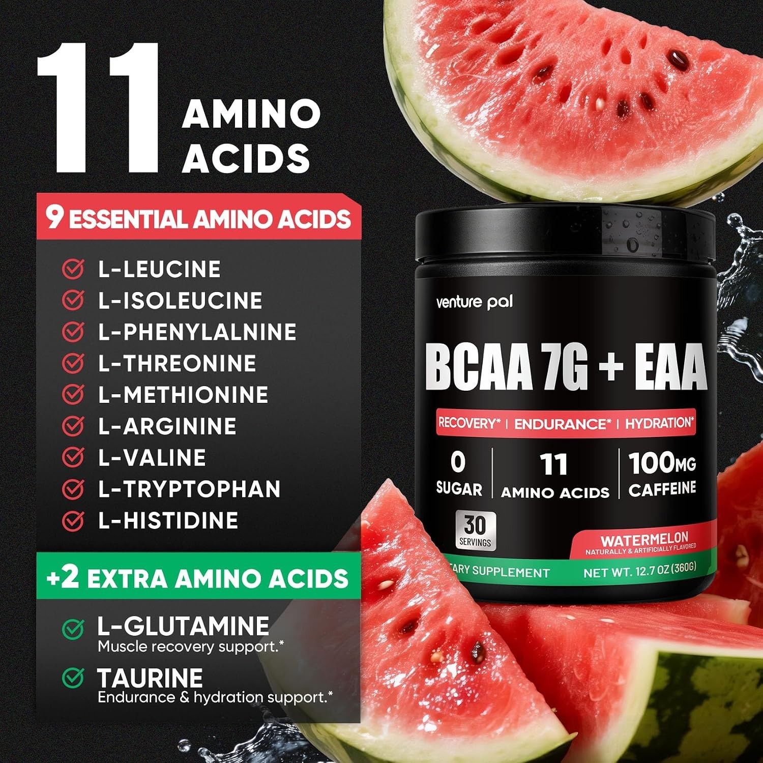 Sugar Free BCAA EAA Powder Supplement Muscle Recovery Growth Supplement