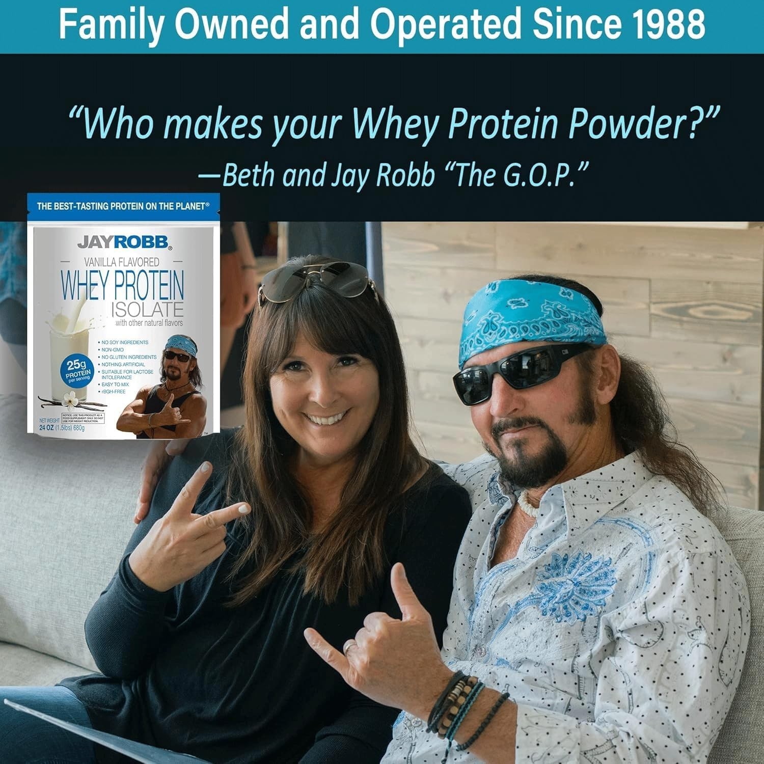 Jay Robb Whey Protein Isolate Vanilla 24 oz