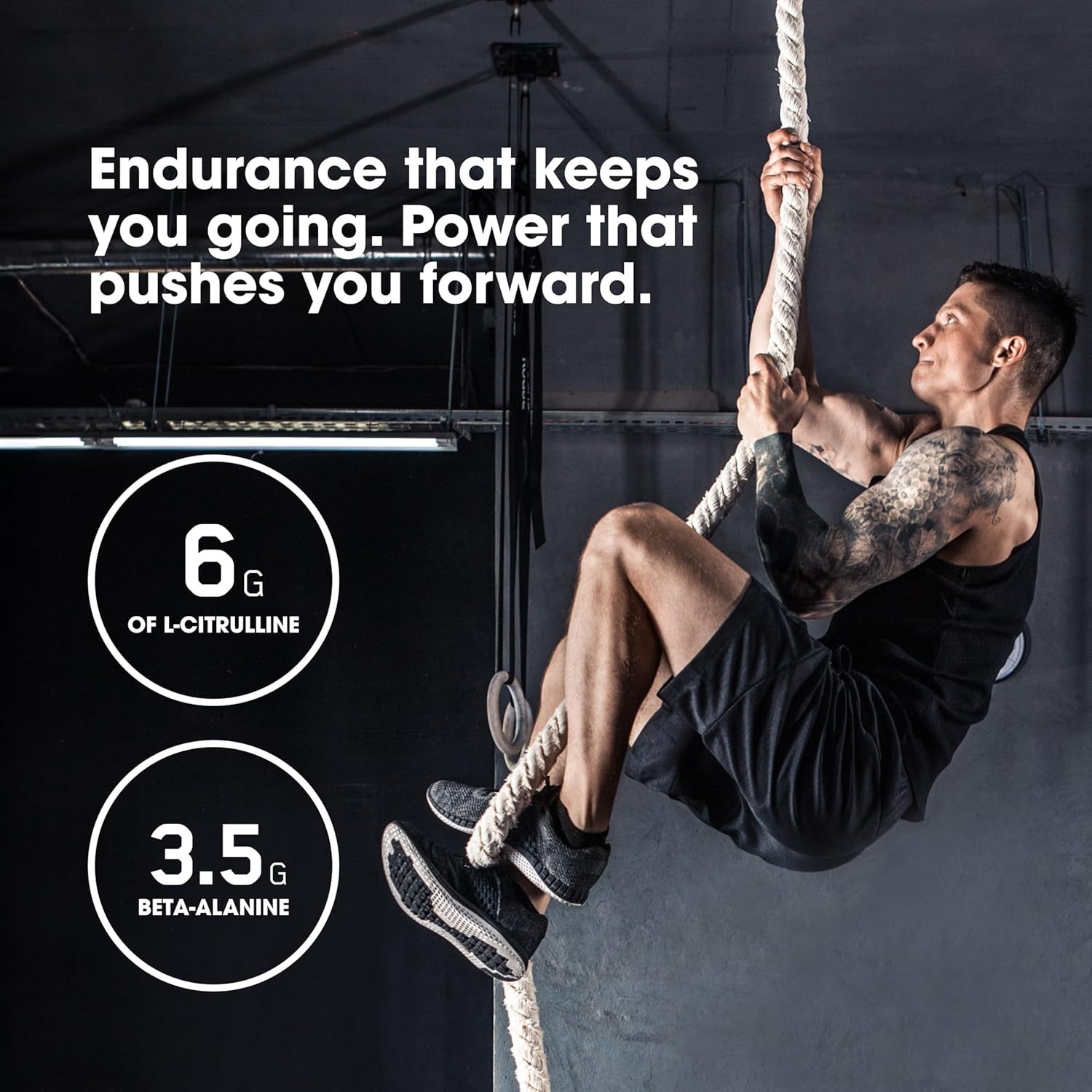 Amped Pre-Workout Powder – Berry Fusion, 20 Servings with Citrulline & Caffeine