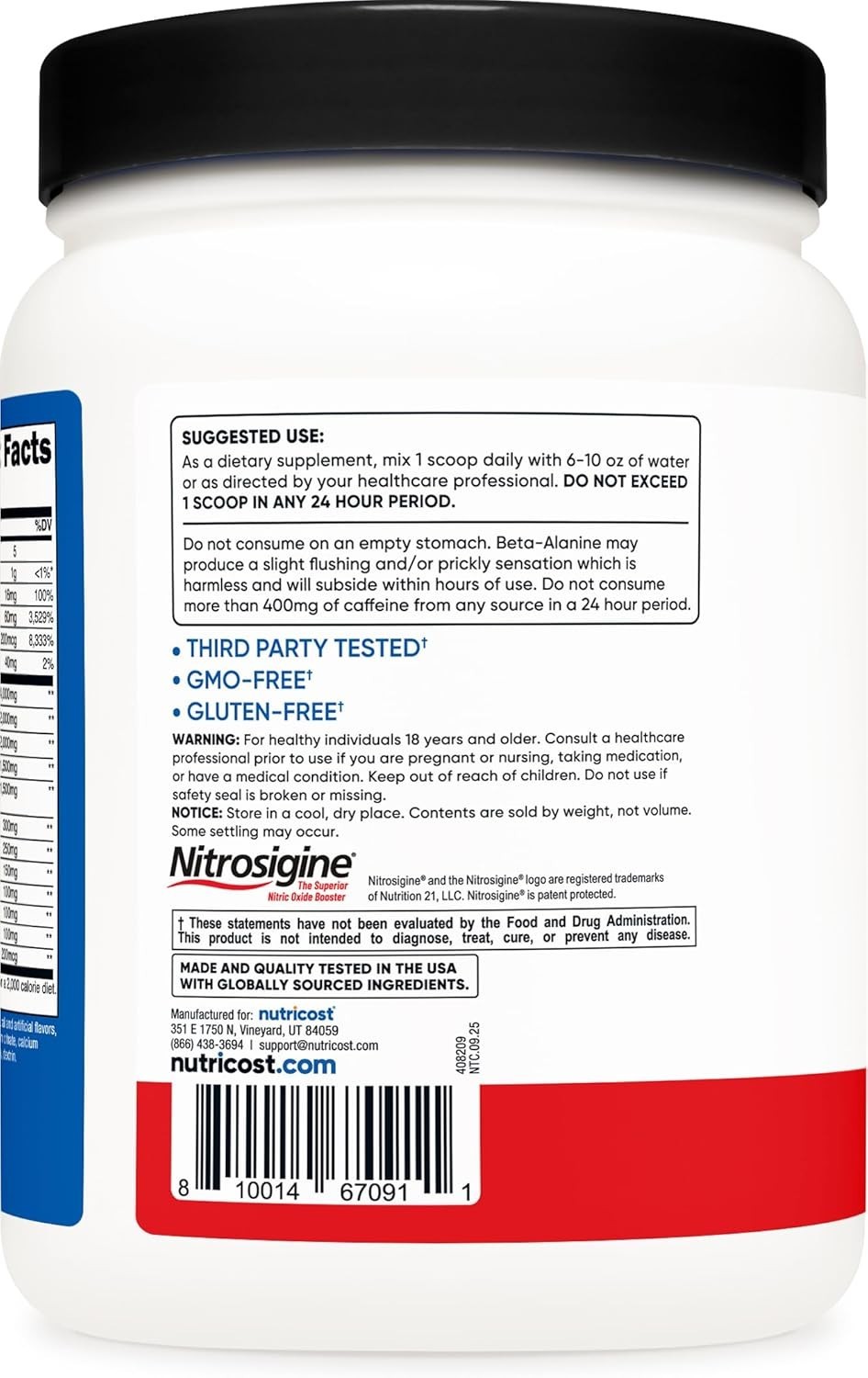L-Citrulline & Taurine Infused Pre-Workout Powder – 60 Servings of Fruit Punch