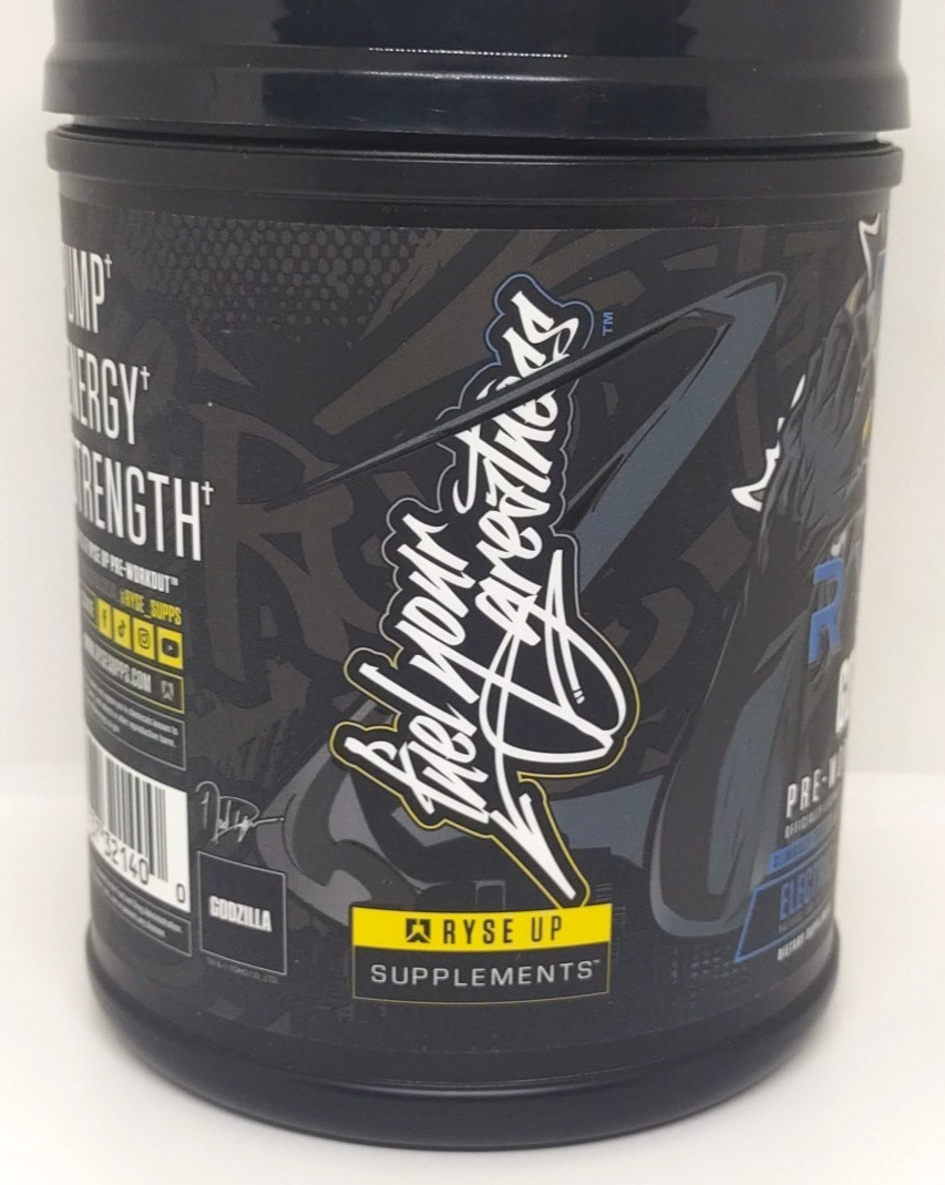RYSE Godzilla Pre Workout Electric Lemonade 1.6 lbs Exp: 04/2027