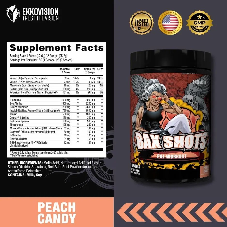 Ekko Bax Shots Preworkout 50 Servings – Official Account