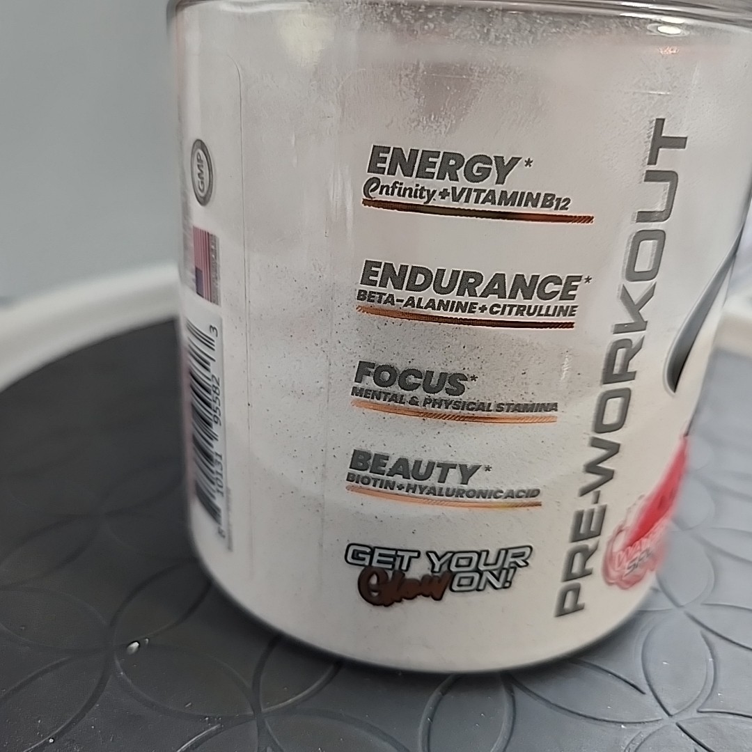 3 Bucked Up Babe Pre-Workout Watermelon Splash, biotin hyaluronic acid 10.7 oz🍉