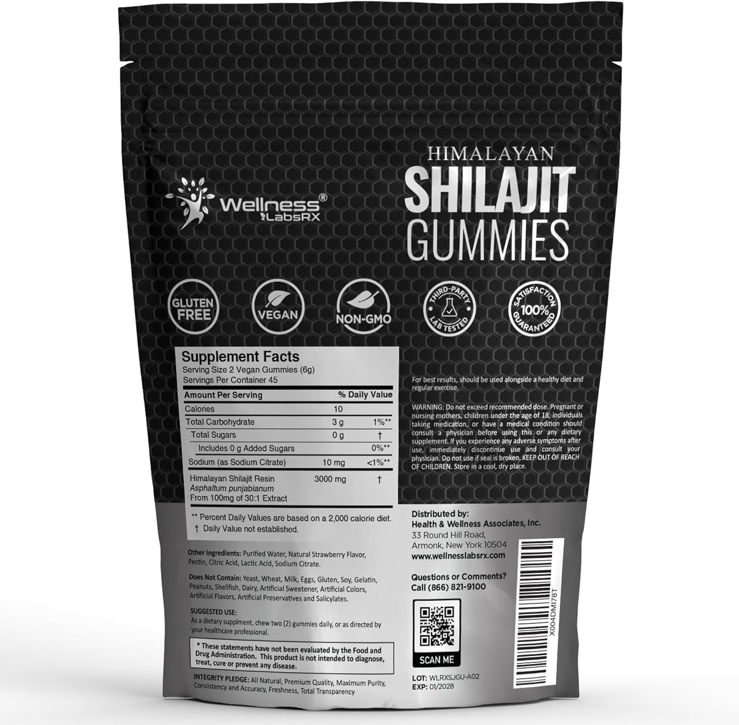Shilajit-Gummies 3000mg – Energy, Immune & Brain Support | 90 Ct | Men & Women