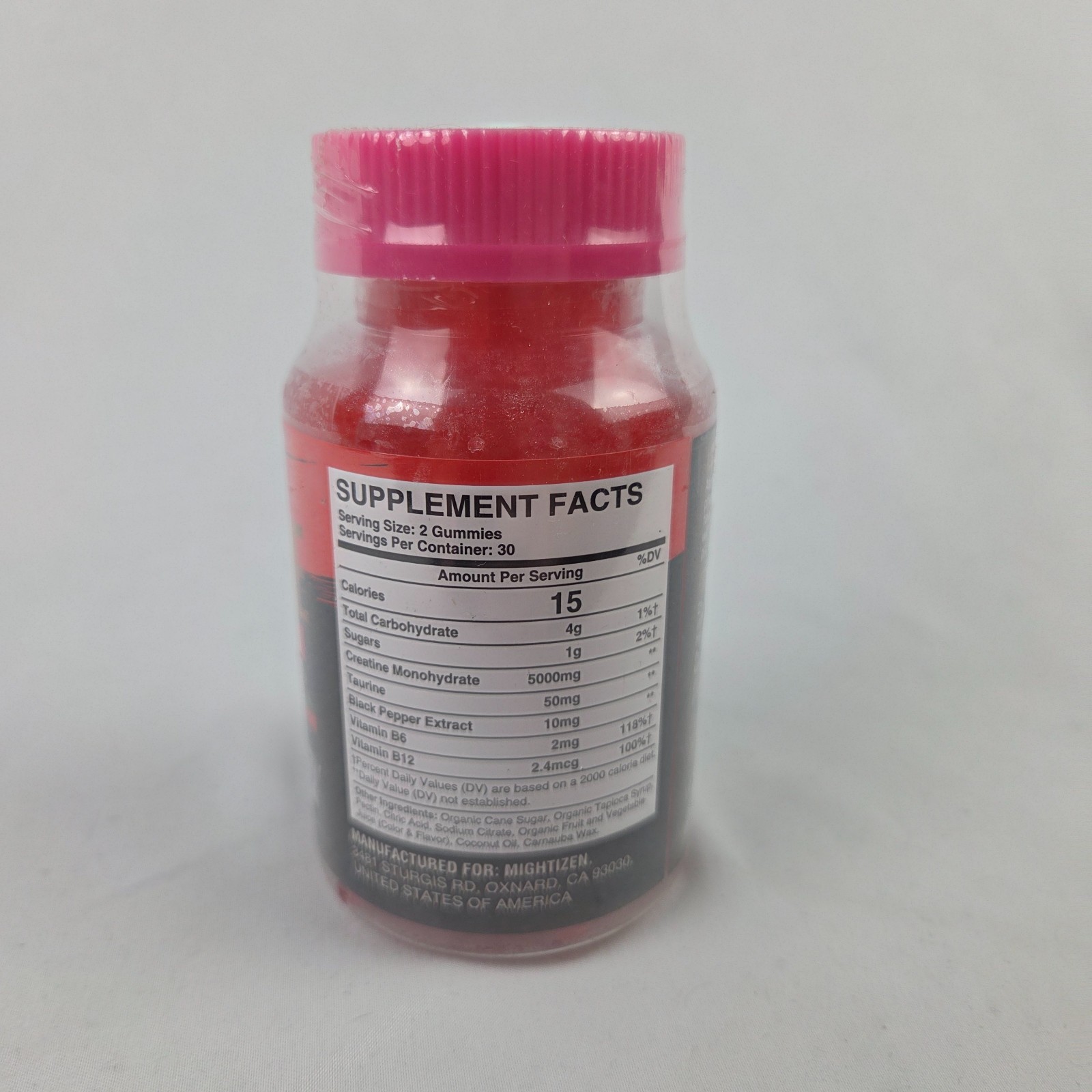 Mightizen Creatine Monohydrate Gummies Quantity 60 Exp 6/27
