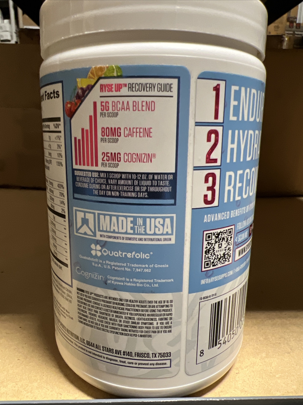 Ryse BCAA Focus 30 servings 2:1:1 BCAA Focus Energy Fruit Tropical Punch 07/2024