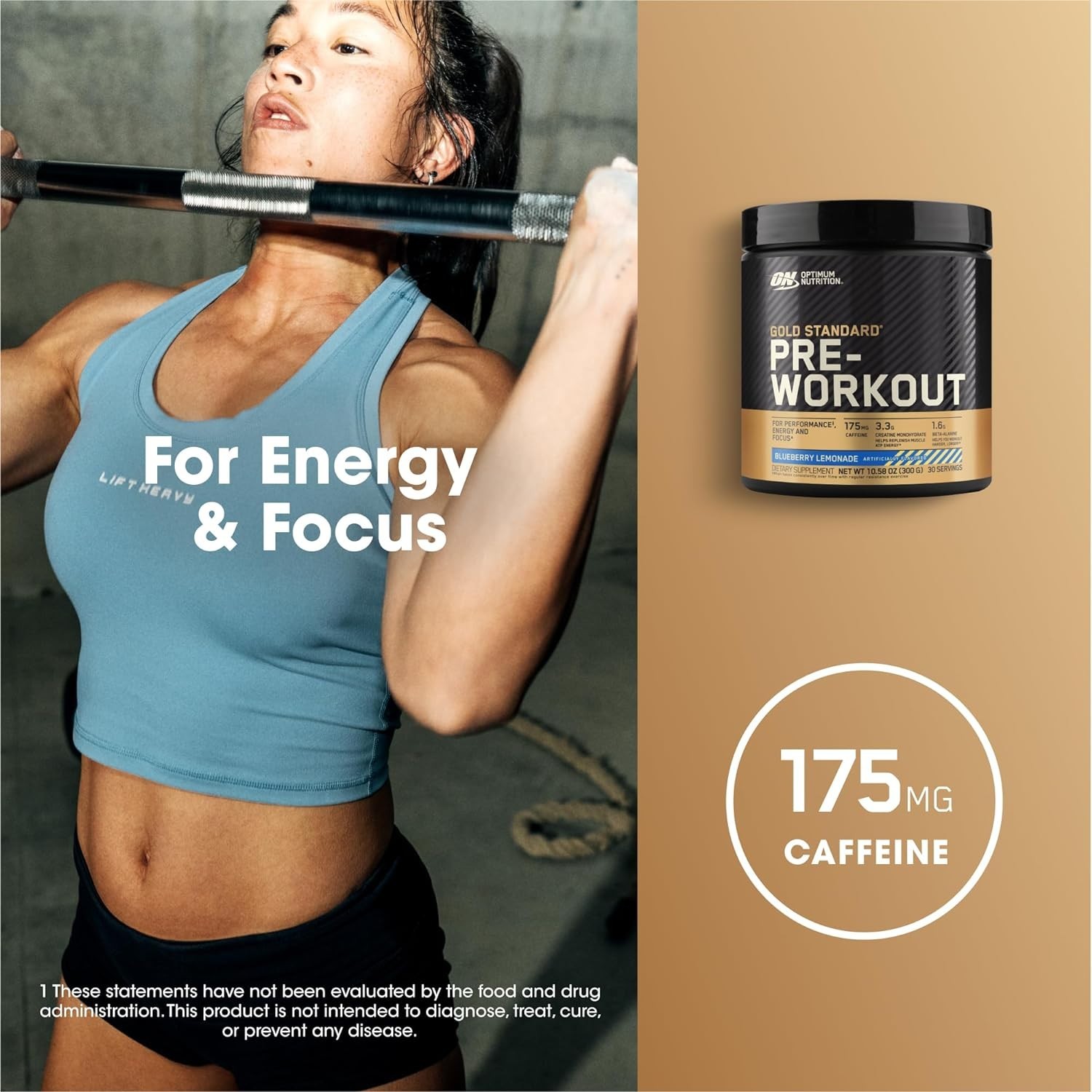 Vitamin D Infused Gold Standard Pre-Workout – 30 Servings, Creatine & Caffeine