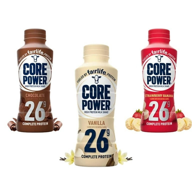 Core Power High Protein Milk Shake 26g Protein Chocolate Vanilla SB 14 fl oz X6)