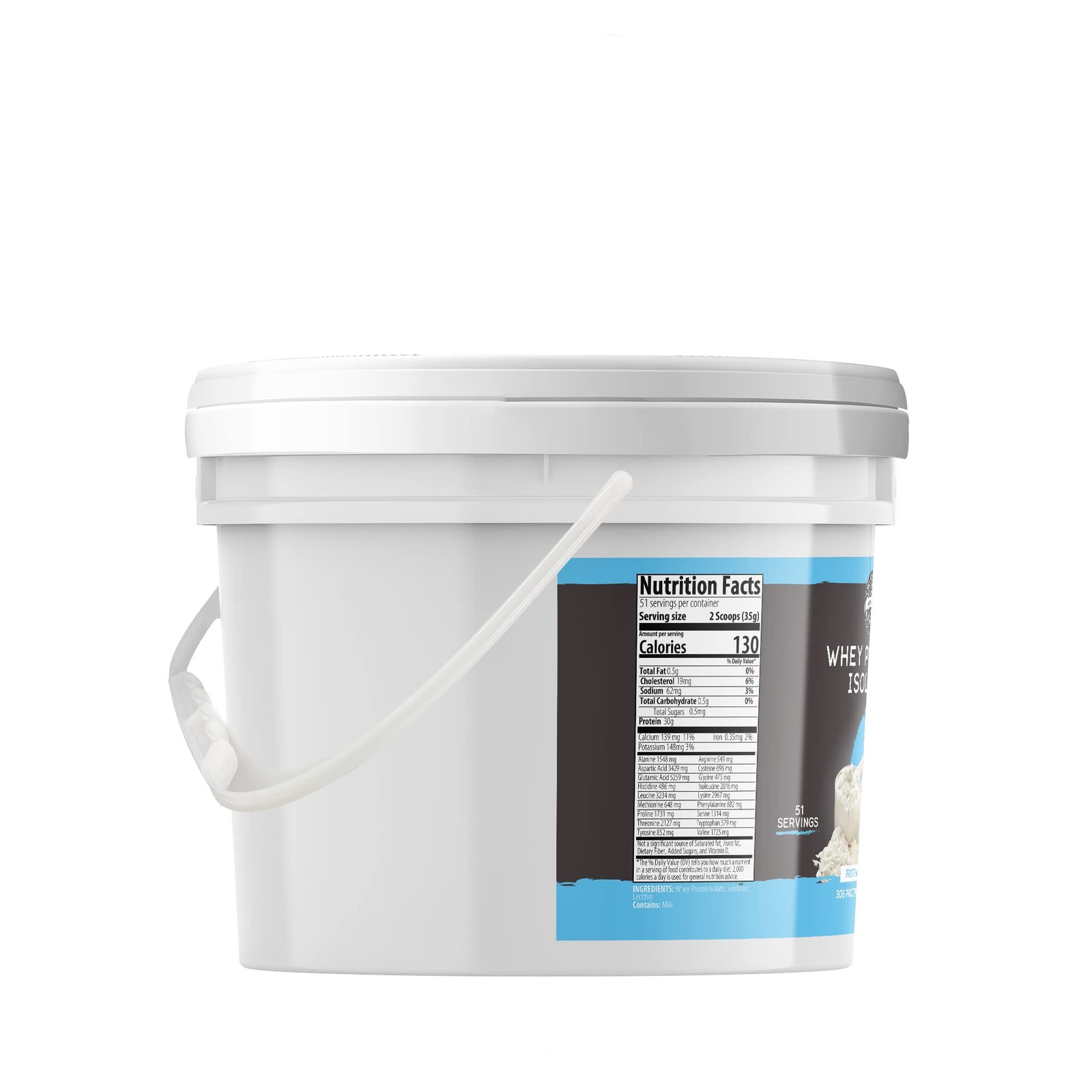 1 Gallon of Whey Protein Isolate Powder, Workout Supplement, Unflavored