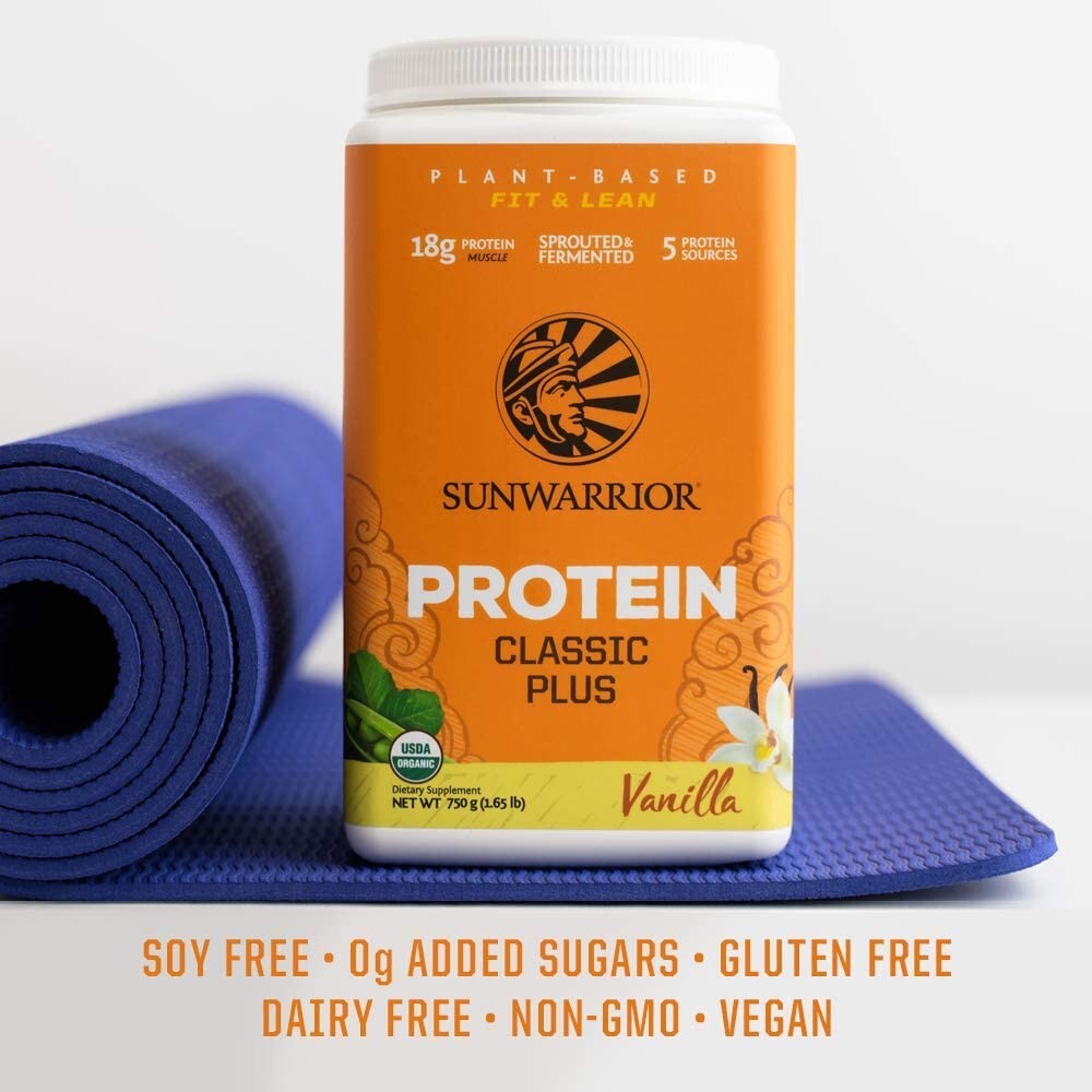 Sunwarrior Plant-Based Protein Powder with BCAAs | Superfood Powder, 1.65 lb