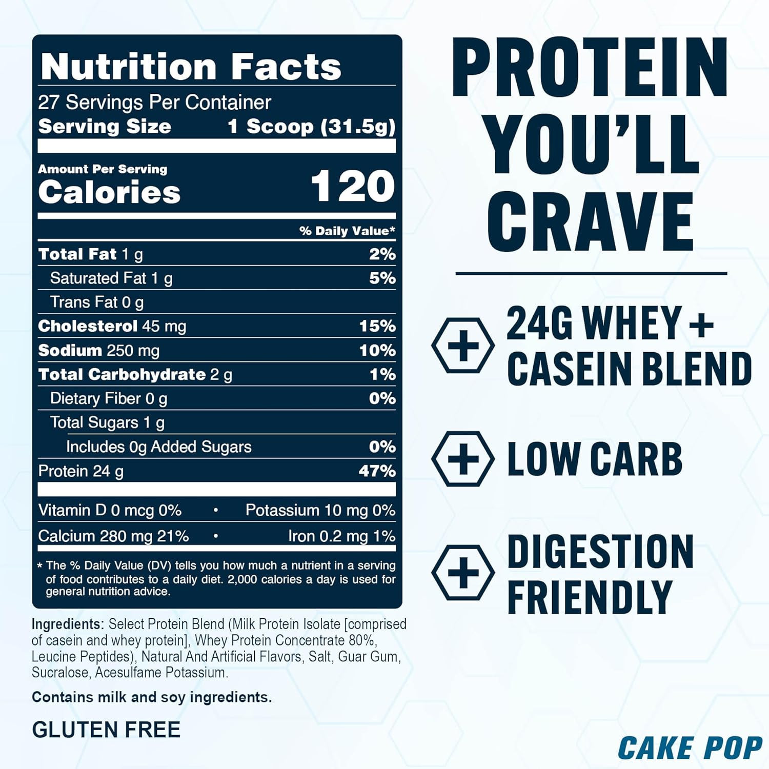Select Protein Powder, Whey and Casein Blend, Lean Protein Powder