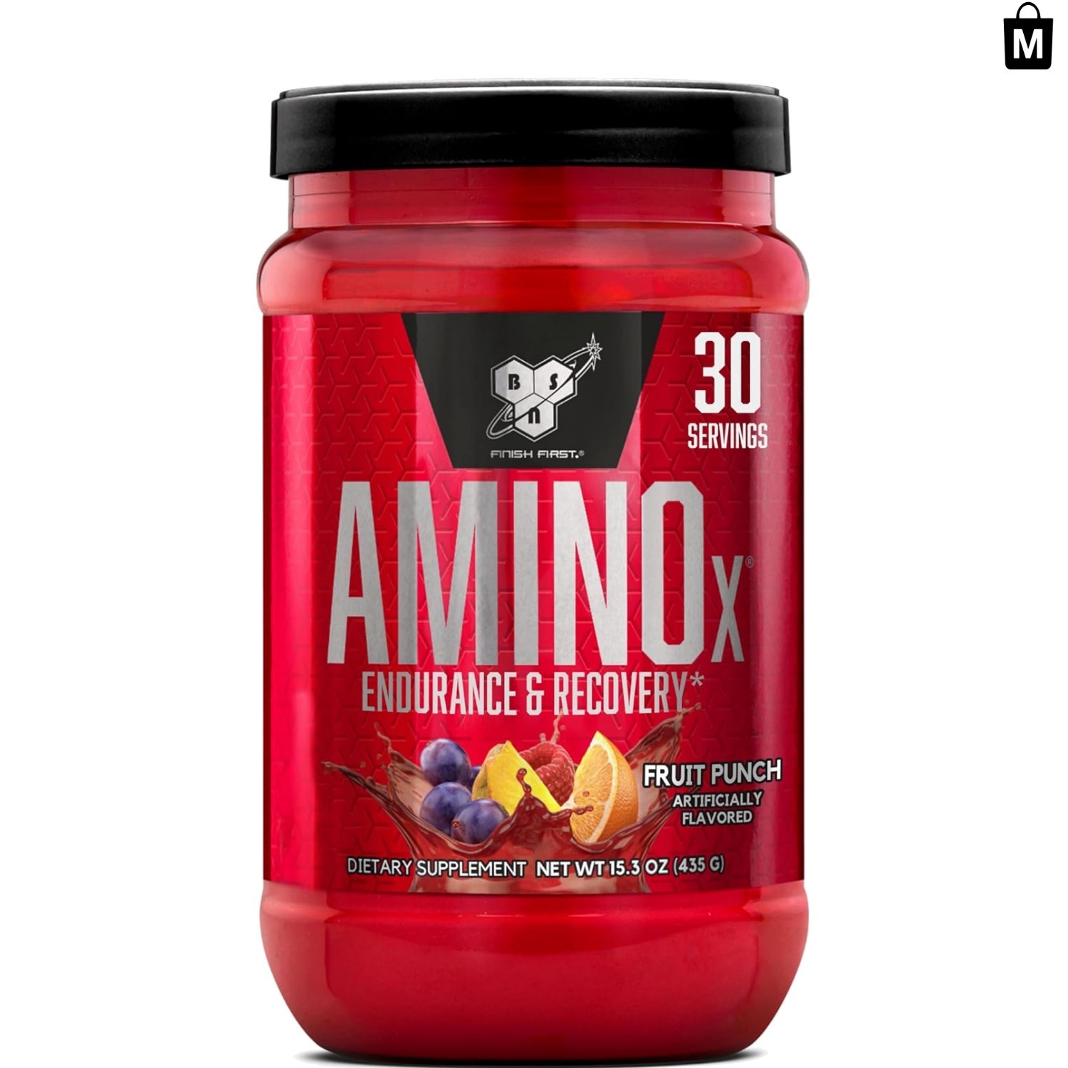 Amino X Muscle Recovery Powder – 30 Servings of Keto-Friendly BCAAs, Fruit Punch