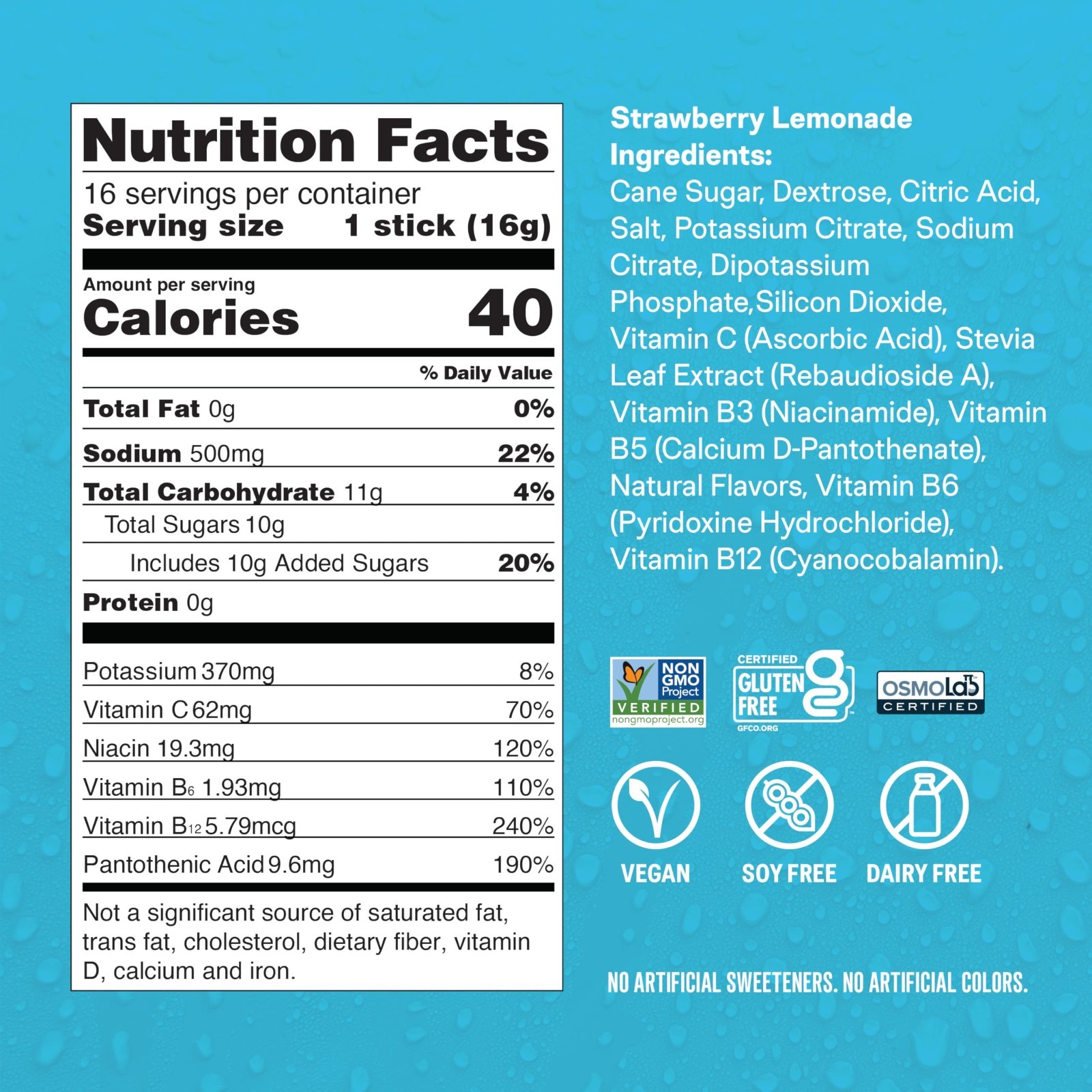 Hydration Multiplier Electrolyte Powder Drink Mix – Strawberry Lemonade 3 Pack (