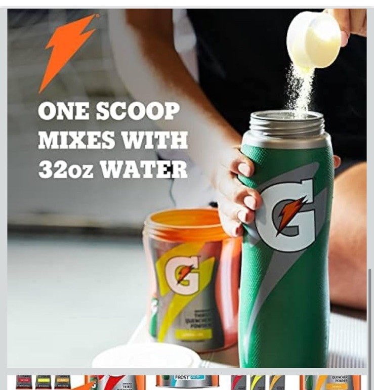 Gatorade Thirst Quencher Powder, Fruit Punch, 76.5 oz Canister Makes 9 Gallons