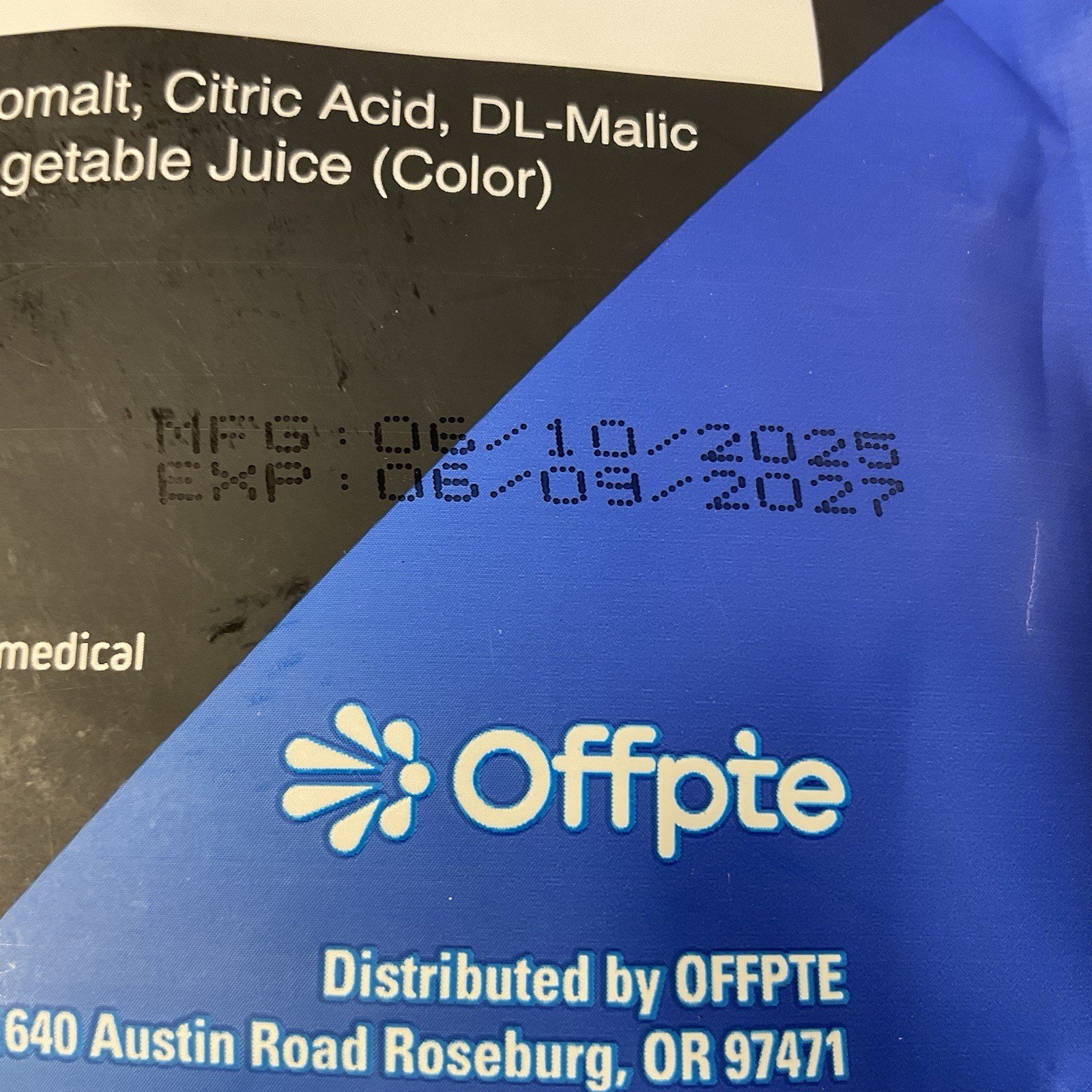 Lot of 2 Offpte Creatine Monohydrate Gummies 5000mg Sugar-Free Mixed Berry 120Ct