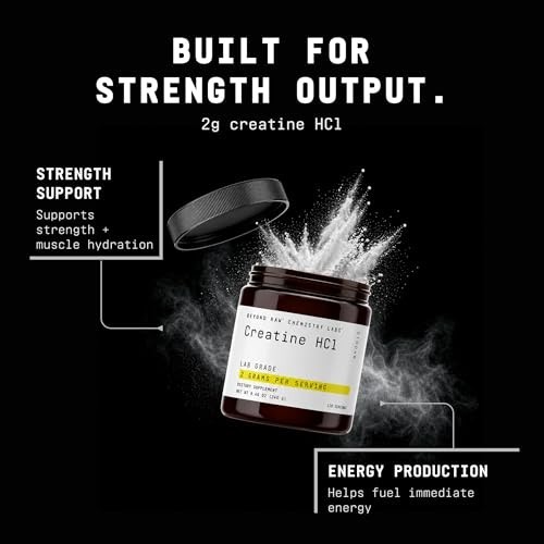 BEYOND RAW Creatine HCl Powder for Muscle Strength and Athletic Performance