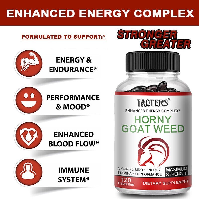 Premium Horny Goat Weed with Maca Root 1000 Mg Stamina Booster for Men and Women