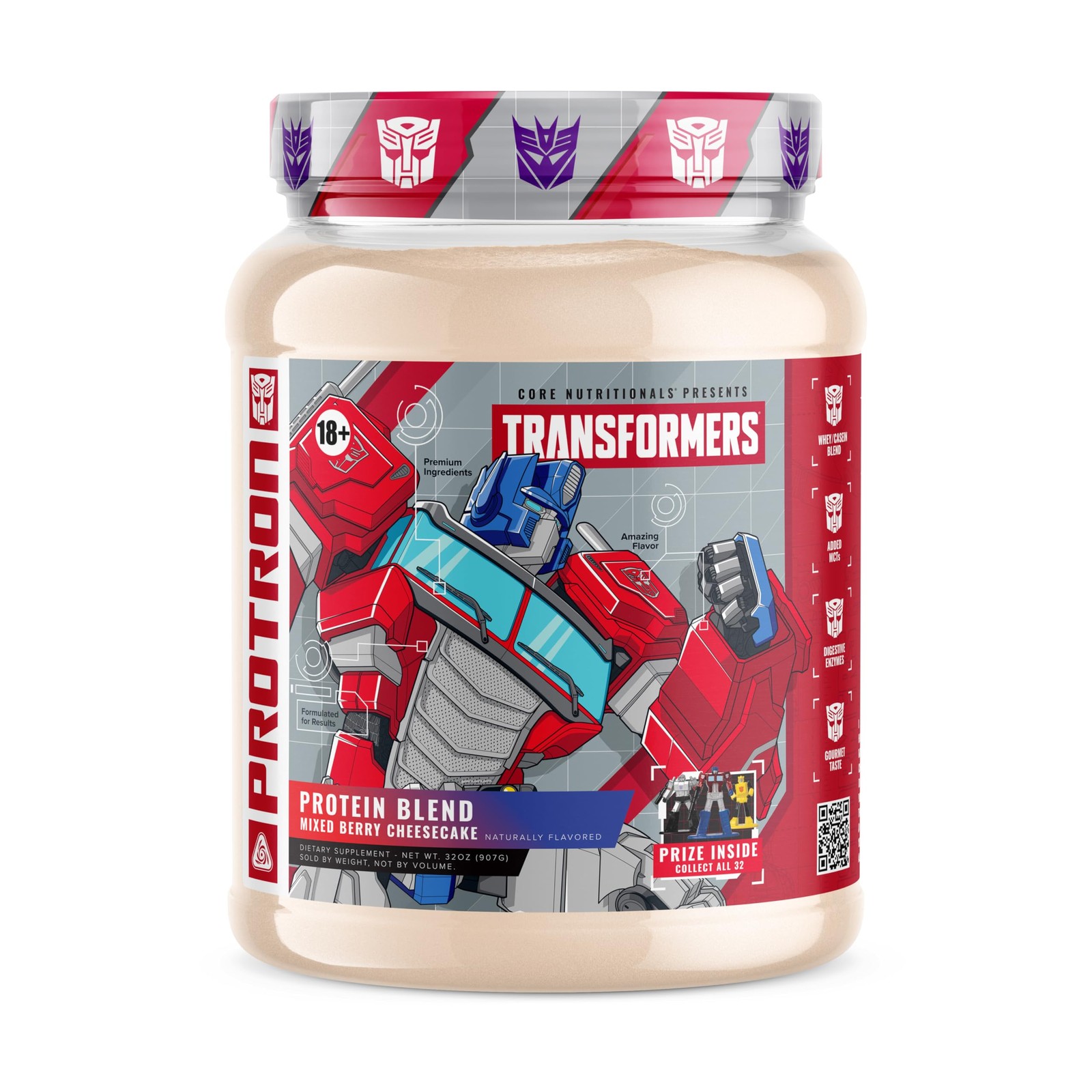 Core Nutritionals Transformers Protron Protein | Whey + Casein Blend | MCTs …