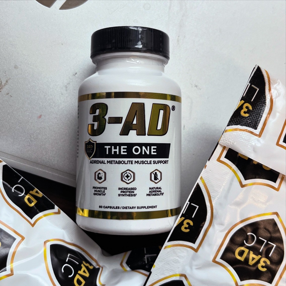 3-AD® 25mg Muscle Support Supplement – 60 capsules – Patented Formula *CERTIFIED