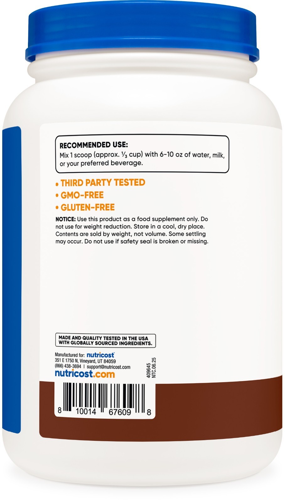 Nutricost Whey Protein Concentrate (Chocolate) 2 LBS
