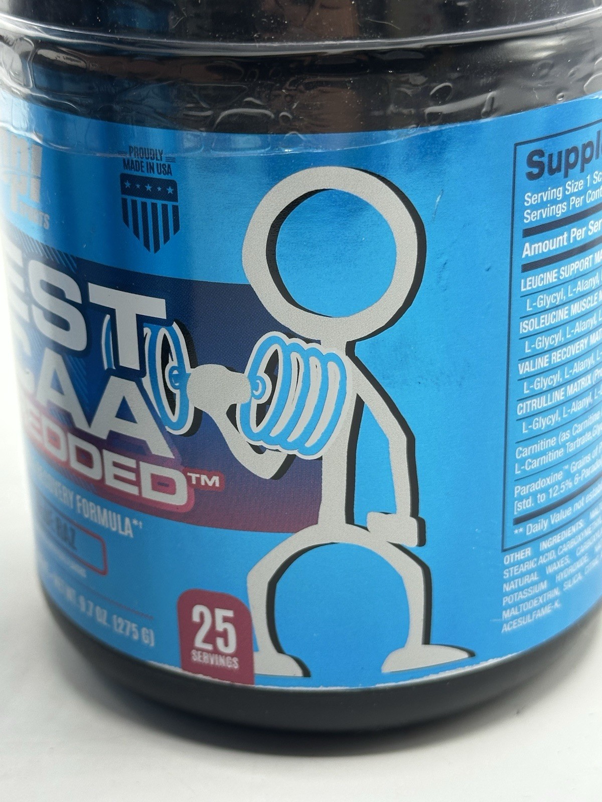 BPI Sports Best BCAA Shredded Blue Raz Muscle Recovery 9.7oz 25 Servings 5/27