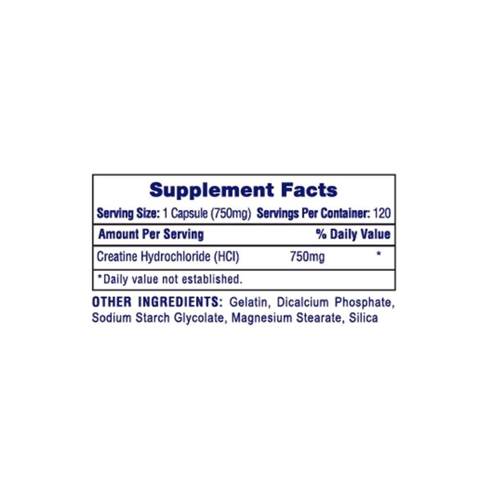 Hi-Tech Pharmaceuticals – Creatine HCl – 120 Capsules