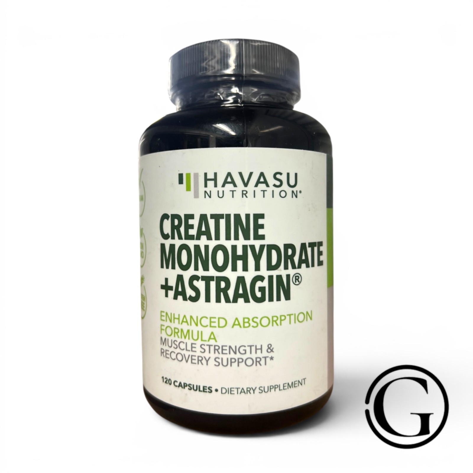 Havasu Nutrition Creatine Monohydrate + AstraGin 120 Capsules Strength NWOB