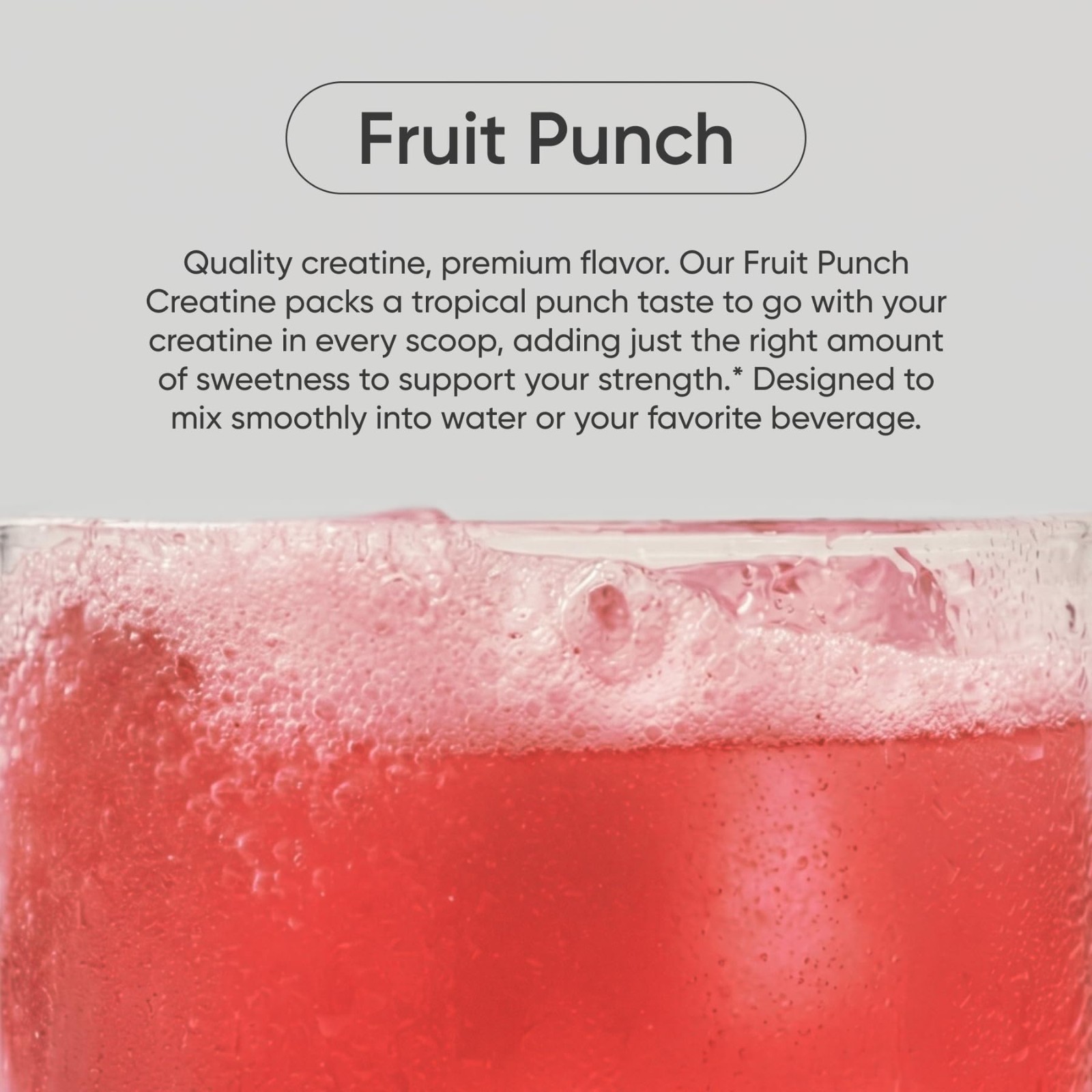 Creatine Monohydrate Powder 5g – Fruit Punch, 60 Servings | Gain Muscle, Boost S