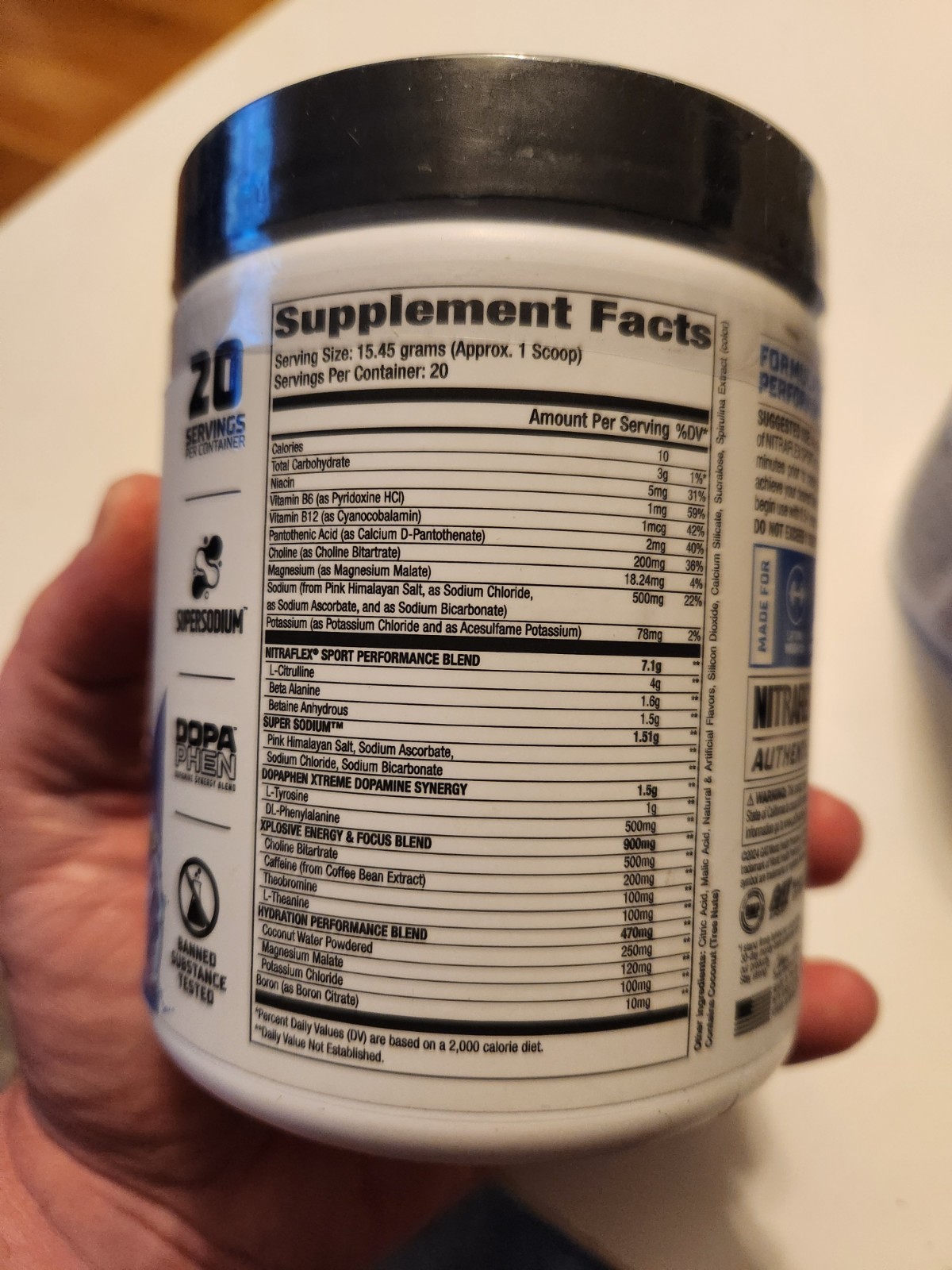 Nitraflex Sport Pre-Workout Powder 20 Servings Each Blue Raspberry Blast 2 Jars